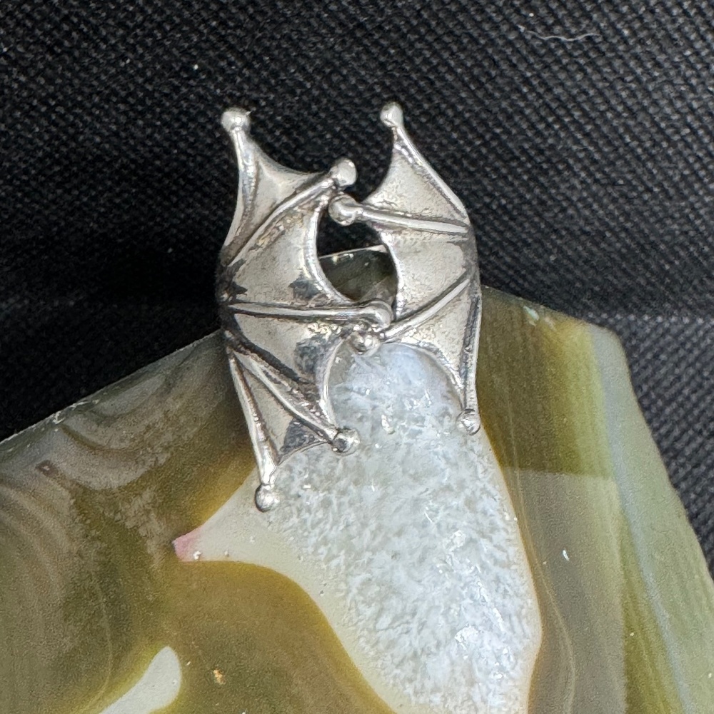 Sterling Silver Bat Wing Ring